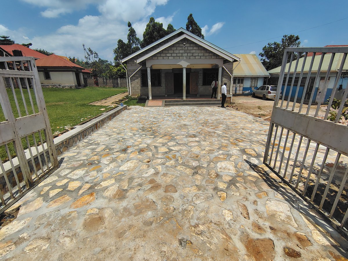 The paved entrance and grounds at Open Door Baptist Church